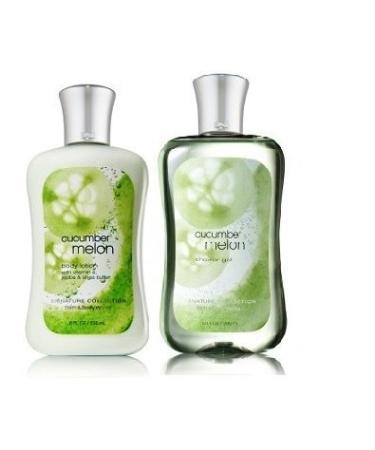 Bath & Body Works Signature Collection Cucumber Melon Gift Set Shower Gel & Body Lotion. Lot of 2