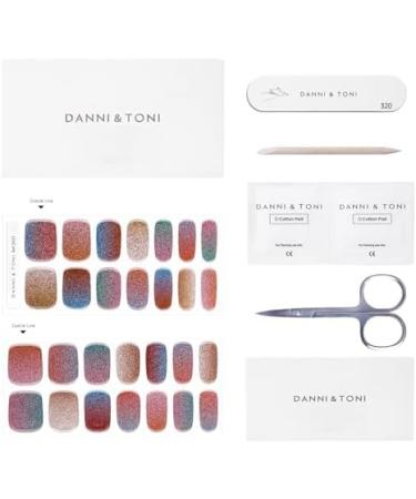 Danni & Toni Twilight Gel Nail Foils - Colorful UV Self-Adhesive Nail Stickers Design (28 Count) - Buy Online on GoSupps.com