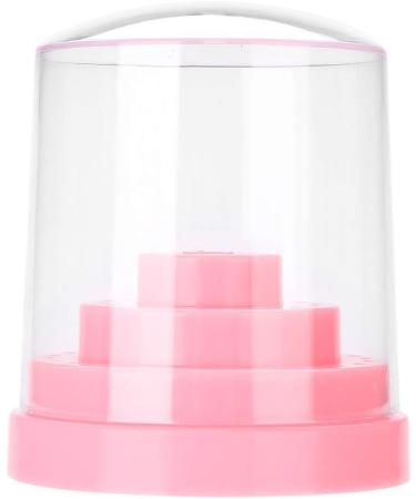 Nail Drill Holder Plastic 48 Holes Display Organizer Box Pink Blue Orange White for Salon (Pink) - Buy Online on GoSupps.com