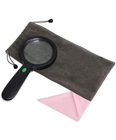 Magnifying Glasses Vision aids 20 Times Hand Hold Magnifying 20X Glass with led Lights high-Definition Glass high-Power Optical Large Lens Reading Magnifying for The Elderly Stationery Office Supplies - Buy Online on GoSupps.com