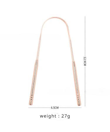 Stainless Steel Tongue Scraper - Fight Bad Breath & Enhance Oral Care | Travel Essential | Rose Gold - Buy Online on GoSupps.com