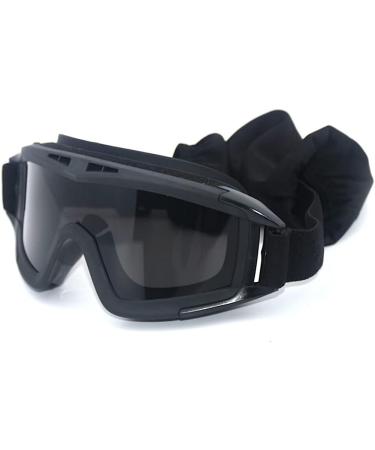 HARGLESMAN Airsoft Goggles Tactical Safety Glasses | Anti-Fog Interchangeable Lenses for Hunting, Cycling, Paintball - Black - Buy Online on GoSupps.com