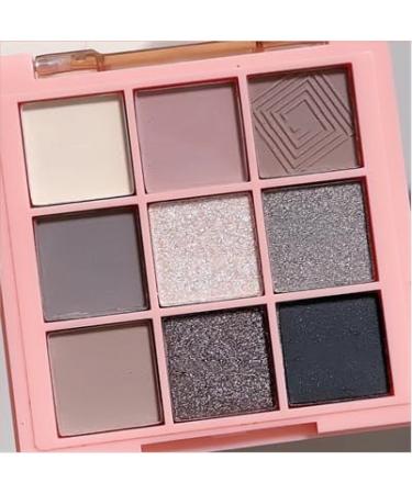 PICKX 9 Colors Glitter Eyeshadow Makeup Palette Matte High Pigmented Colorful Creamy Texture Eye Shadow Powder Natural Waterproof Long Lasting Eyeshadow Powder Cosmetics (B)