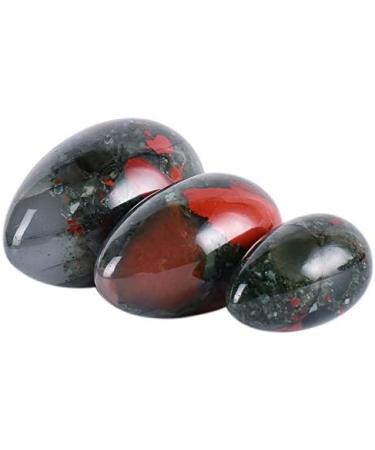 FANGO Yoni Egg - Natural Bloodstone Massage Egg with Wooden Base for Pelvic Floor Exercises - Buy Online on GoSupps.com