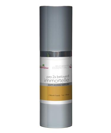 Pro 2x Beloved Immortelle Serum - Anti Aging Serum - 2 Month Supply - Alpha Hydroxy Acid Serum with Aloe - Help Tighten Skin & Fade Dark Circles - Improve Wrinkles - Promote Collagen Production