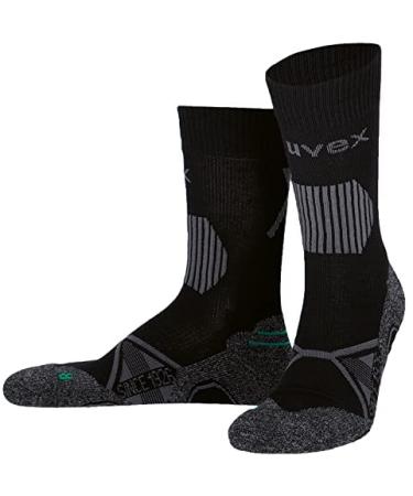 uvex ADA hiking socks for women/men - breathable - with heel padding - black 39-42 Black/Moss Green