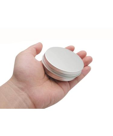 12 Pack 2 oz Silver Aluminum Cosmetic Sample Jars | Tight Seal Twist Cover for Lip Balm & Makeup - 60 ml Containers - Buy Online on GoSupps.com