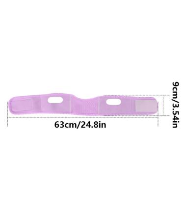 Double Chin Reducer | V Line Lifting Mask & Chin Strap for Women - Face Slimming Solution (Purple - Buy Online on GoSupps.com