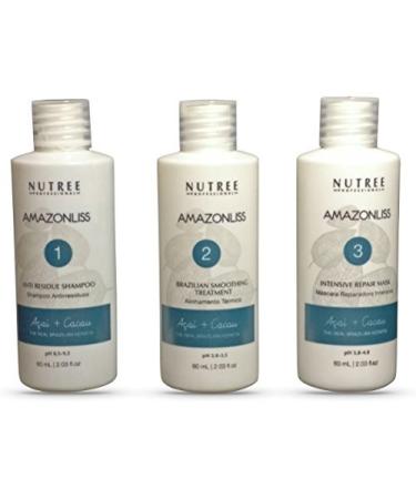 Amazonliss Keratin Hair Treatment Kit - 2.03 Fl Oz x 3 - Hair Straightening & Smoothing Treatment - Keratin Para Alisar el Pelo - Buy Online on GoSupps.com