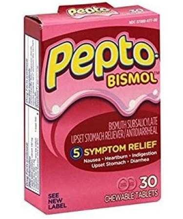 Pepto-Bismol Chewable Tablets Original 30 ea - Fast-Acting Relief - Buy Online on GoSupps.com