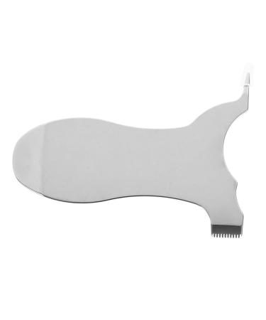 Healeved Lash Separator Tool Eyelash Lift Tool Grafting Eyelash Lift Brush Lash Perm Lift Shaped Eyelash Brush 5.2x4cm Silver