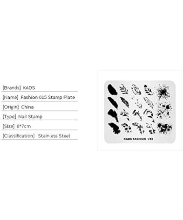 Alexnailart Nail Art Stamping Plate FA015 - Feathers Fashion Design Template - Buy Online on GoSupps.com
