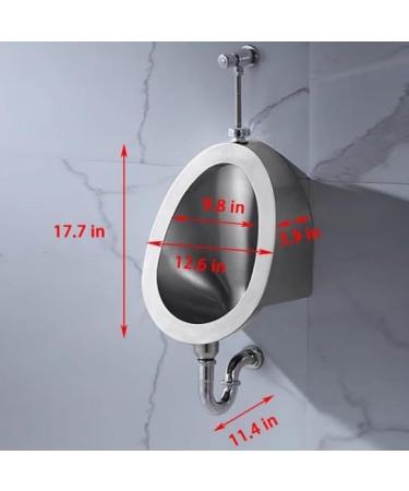 Stainless Steel Urinal Wall Mounted Bar Urinal Toilet Men's Urinal Commercial Splash- Urinal with Sensor Wall Mounted Smart Men's Urinal ConcealedSensor-WallPipe (Manualvalve WallPipe) - Buy Online on GoSupps.com