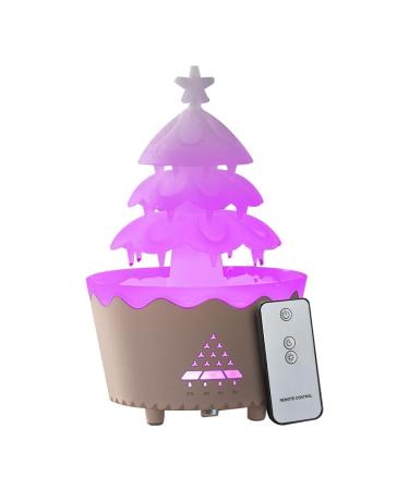Lucky Tree Aromatherapy Essential Oil Diffusers Rotatable Water Drip Humidifier for Home 250ml 7 Color Lights US Plug
