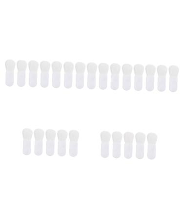 FRCOLOR 25 Pcs Mini Flat Brush Cosmetology Kit Makeupset Blush Brush Beauty Kit Mascara Wands Mini Blusher Brush Blending Eyeshadow Brush Foundation White Makeup Set Make up Abs Travel