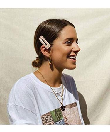 Resin Tortoise Leopard Print Hair Clips - 4 Pack for Women | Stylish Hair Barrettes - Buy Online on GoSupps.com