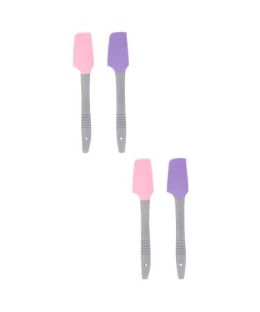 Magiclulu 4 piece of spatula made of silicone wax silicone spatula practical tool wax scraps made of silicone wax stick wax stick made of silicone hair removal with wax scraps wide