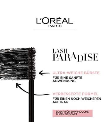L'Or al Paris Lash Paradise Mascara - Intense Black 6.4 ml | Length & Volume Boosting Black Mascara for All-Eye Looks - Buy Online on GoSupps.com