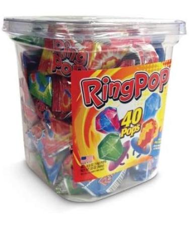 Ring Pop Hard Candy Pops Variety Pack - 44 Count - 40 Count - (Pack of 1) - Buy Online on GoSupps.com