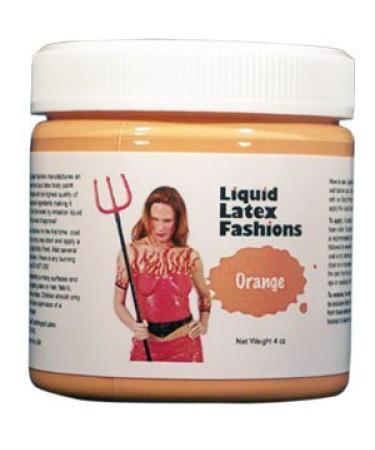 Liquid Latex Fashions- Ammonia Free Halloween Body Finishing Paint Ideal for Art Theater Parties School Plays Cosplays and Concerts Orange- 8 oz