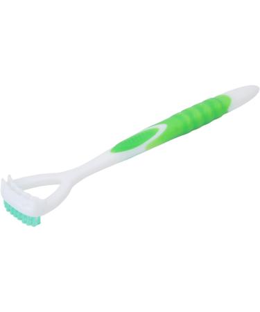 Premium Green Tongue Brush for Fresh Breath | Flexible Long Handle Oral Health Tool for Adults - Buy Online on GoSupps.com
