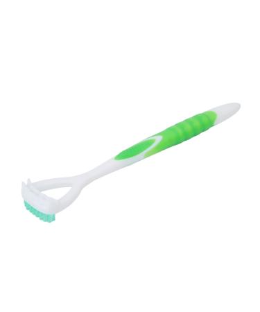Tongue cleaner tongue cleaner tongue cleaner plastic flexible safe long handle tongue cleaner brush oral health cleaning tool (green) (green)