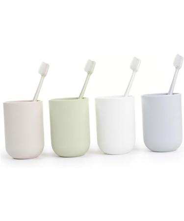 Healeved 4-Piece Manual Sensitive Toothbrush Set - Soft & Medium Bristles Natural Travel Toothbrush Eco-Friendly Green - Buy Online on GoSupps.com