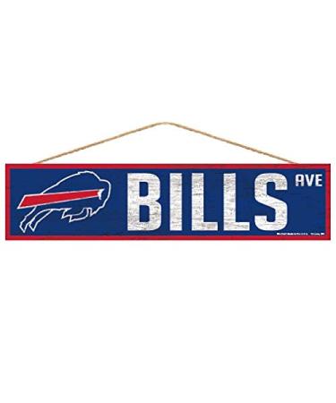 Wincraft NFL Buffalo Bills SignWood Avenue Design Team Color 4" x 17"