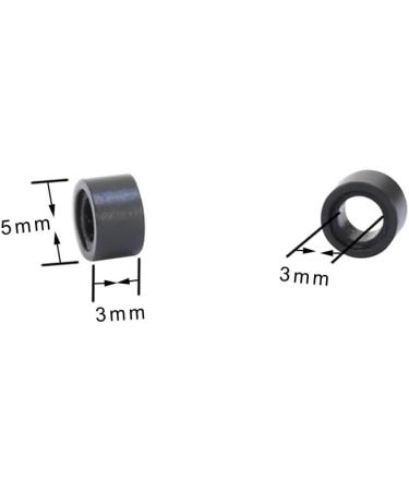 200pcs 5.0X3.0X3.0mm Silicone Micro Rings Links Beads for Hair Extensions (Black) 200 pieces Black - Buy Online on GoSupps.com