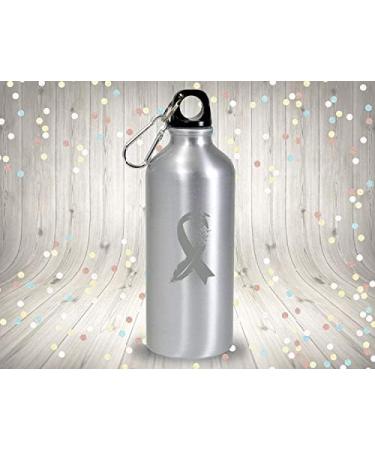 Gray Bird Feather Brain Cancer Ribbon Vinyl Decal | Made in USA by Foxtail Decals | 2.7 x 4.5 inch for Car Windows, Tablets, Laptops, Water Bottles - Buy Online on GoSupps.com