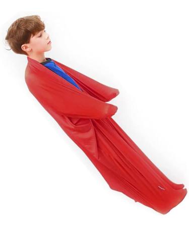 Bossge sensory body sock for children full body sock for adults offers deep pressure entry relaxing sensory toy for autistic children with sensory processing disorder m/medium-69*119cm red
