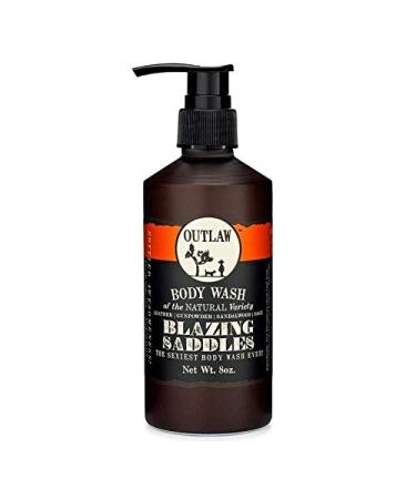 Blazing Saddles - The Sexiest Natural Body Wash Ever - Western Leather  Gunpowder  Sandalwood  and Sagebrush - Men's or Women's Body Wash - 8 fl. oz. - Outlaw