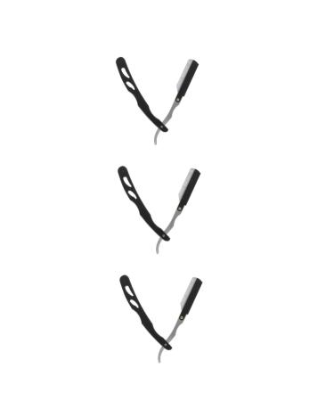Beaupretty 3 Stk razor razor from stainless steel razor blade beard cutter m quinas de afeitar para hombres men shave rustproof steel old fashion knife holder man
