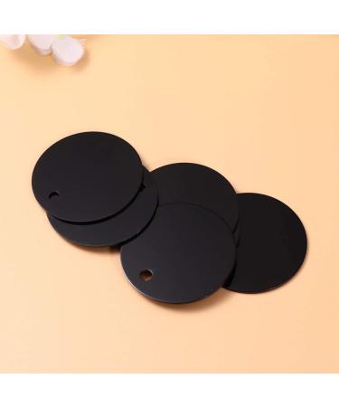 Milists 25-Piece Aluminum Alloy Blank Tags for Pets - Round DIY Day Traction Rope Accessories - 5cm/1.4 Inch Black - Buy Online on GoSupps.com