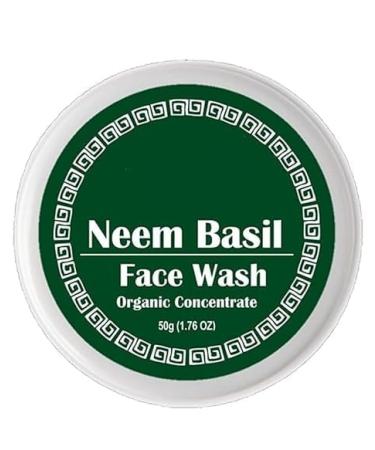aj Organic Neem Basil Face Wash Concentrate | SLS & Paraben Free | Vegan & Creulty Free | Acne Control | 50 g Pack of 1