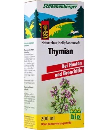THYME JUICE Schoenenberger medicinal plant juices 3X200 ml