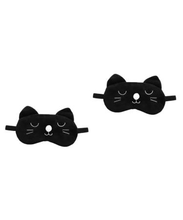 Beaupretty 2 Pcs Sleep Mask Travel Sleeping Blindfold Mask Eye Cat Sleeping Blindfold Panda Mask Cartoon Animal Sleeping Masks Animal Masks for Cover to Sleep Goggles Polyester Men and Women 1 Count (Pack of 1) Assorted Colorx2pcs