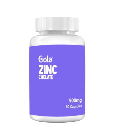 Gola Zinc Chelate - 500mg 60 Capsules