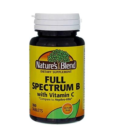 Nature's Blend Full Spectrum B with Vitamin C Powder 100 Count (1269) 100 Count (Pack of 1)