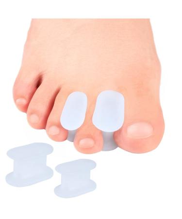 Sumiwish Toe Spacers Separators 16 Pack of Bunion Corrector to Straighten Overlapping Toes Realign Crooked Toes Hammer Toe Calluses Bunions Hallux Valgus Relief Corrector pad 02 Clear