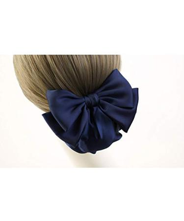 Womens Hair Clip with Decorative Navy Blue Hair Net & Bow | Stylish Hair Accessories for All Occasions - Buy Online on GoSupps.com