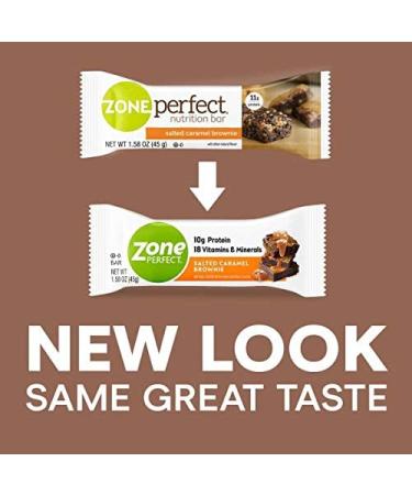 ZonePerfect Salted Caramel Brownie Protein Bars - 10g Protein, 18 Vitamins & Minerals - Nutritious Snack Bar - 36 Count - Buy Online on GoSupps.com