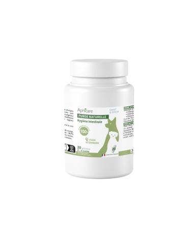 APHICARE - Intestinal hygiene - Intestinal comfort - 20 capsules - Brewer's yeast - 3 plant extracts - Food supplement - Dog and puppy - Made in France