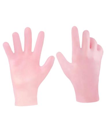 Beatifufu 1 Pair Beauty Protective Glove Tropical Headdress Moisturizing Gloves for Hand No Crease Hairpin Black Repairing Moisturizing Gloves Sebs Dry Proof Pink Women's