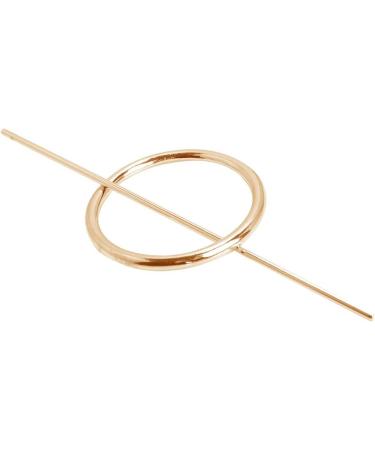 DoubleNine Open Circle Hair Slide Hair Clip Hammered Brass Hair Barrette Minimalist Rustic Women Girl Bridal Hair Accessories (gold) - Buy Online on GoSupps.com