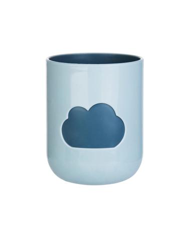 Digjobk toothbrush mug for the household simple creative toothbrush cup cloudwash cup with handle mouthwear couple toothbrush cups dental cylinder cup (color: light blue)