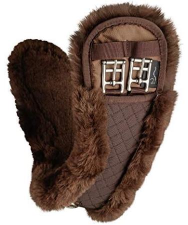 Equinate Moon Girth - Anatomical Real Lambskin Short Dressage Girths | 50-80 cm | Brown & Black - Buy Online on GoSupps.com