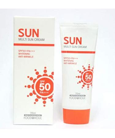 FOOD HOLIC  Multi Sun Cream 70ml / Anti-wrinkle / SPF 50+ PA+++ / KOREA Cosmetics (70ml X 5EA)
