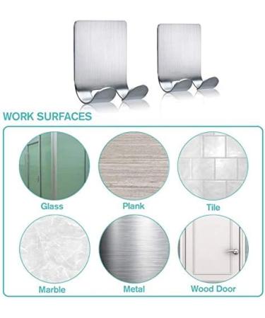 NUOWEI DUCK Razor Holder - Multi-Purpose Self-Adhesive Stainless Steel Hooks for Shower Kitchen Towel & More (8 Pack) | Waterproof & Durable - Buy Online on GoSupps.com