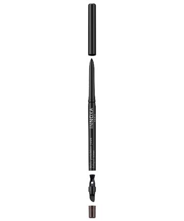 INNOXA - Black Eye Precision Pen - Vegan - Special for sensitive eyes - Precise and lined - Integrated pencil sharpener - Foam blending tip - Eye makeup - Black kohl - Precise eye pencils